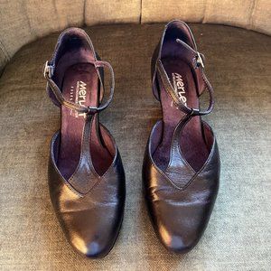 Black Merlet Dance Shoes With Suede Soles - Like New!